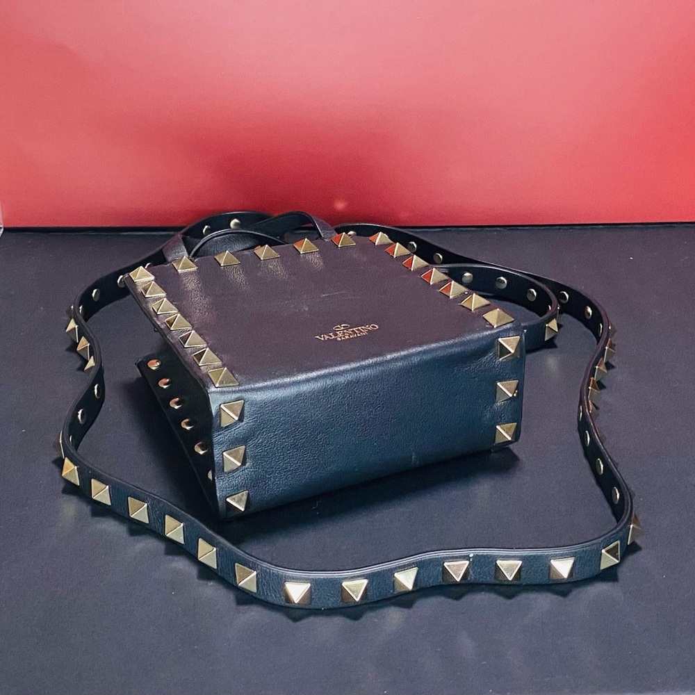 Valentino Garavani Black Mini Bag with Gold Studs - Picture 9 of 16